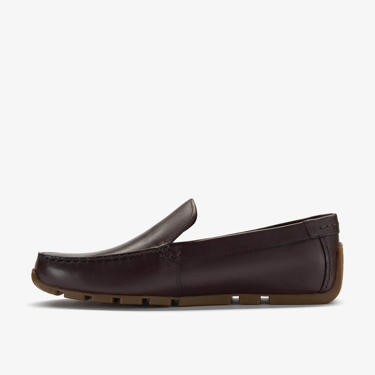 Clarks Mens Corsley Plain Dark Brown Leather Shoes - thumbnail 2