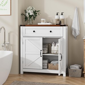 Kumasinova Buffet Sideboard Cabinet with Barn Doors,Farmhouse Storage Kitchen Cabinet with Drawer,Shelves for Kitchen,Dining Room,Entryway - 1 of 4