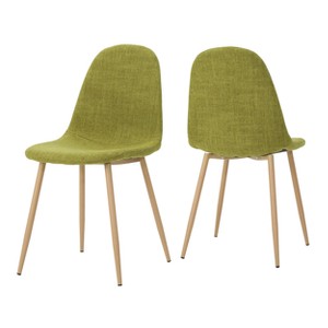Raina Mid - Century Dining Chair - Green (Set of 2) - Christopher Knight Home