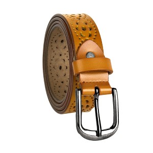 INSPIRE CHIC Women's Carved Multi-Hole Hollow Leather Belts - 1 of 4
