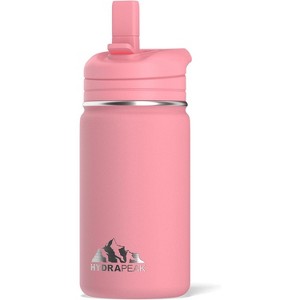 Hydrapeak Mini 14oz Kids Stainless Steel Insulated Water Bottle With Leak Proof Straw Lid - 1 of 4