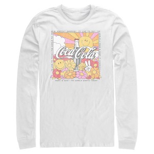 Mens Coca Cola Unity Square Lyrics Logo Long Sleeve Shirt - 1 of 4