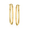 Ross-Simons Italian 14kt Yellow Gold Flat Oval Hoop Earrings - 3 of 4