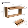 60" Modern 2-Drawer Console Table with Solid Wood Veneer,Entryway Console Table Behind Couch with Hidden Storage for Home Office-Coolbibila - 4 of 4
