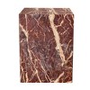 HomeRoots 20" Red Marble Square Block End Table - 4 of 4