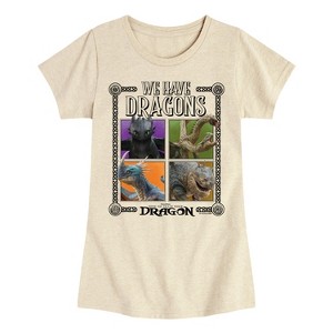 Girls' - How to Train Your Dragon - We Have Dragons Fitted Short Sleeve Graphic T-Shirt - 1 of 3