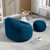 VYNXARIA Bedding Bean Bag Sofa Chair High Pressure Foam Bean Bag Chair Adult Material with Padded Foam Padding Compressed Bean Bag With Footrest - 3 of 4