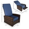 Aghana Digitals Outdoor PE Rattan Swivel Recliner with Lifting Footrest, 360° Rotation, - 3 of 4