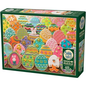 Cobble Hill 1,000 Piece Jigsaw Puzzle - Easter Eggs (Poster Included), Ages 12 and Up - 1 of 3