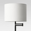 Metal Column Swing Arm Floor Lamp Black - Threshold™ - image 4 of 4