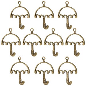 Unique Bargains DIY Crafts Earrings Necklace Bracelet Making Alloy Open Back Umbrella Bezel Pendants 20 Pcs - 1 of 4
