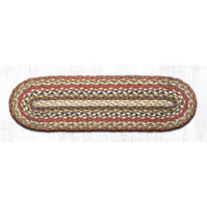 Earth Rugs Honey/Vanilla/Ginger Oval Stair Tread 27"x8.25" Durable Carpet Mat - 1 of 3