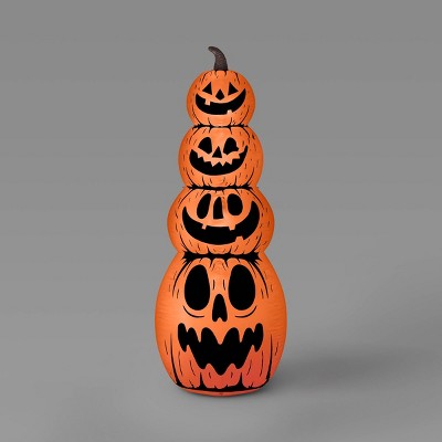 9' Tall Jack Stacked Pumpkins Inflatable Halloween Decoration Orange - Hyde and EEK! Boutique™