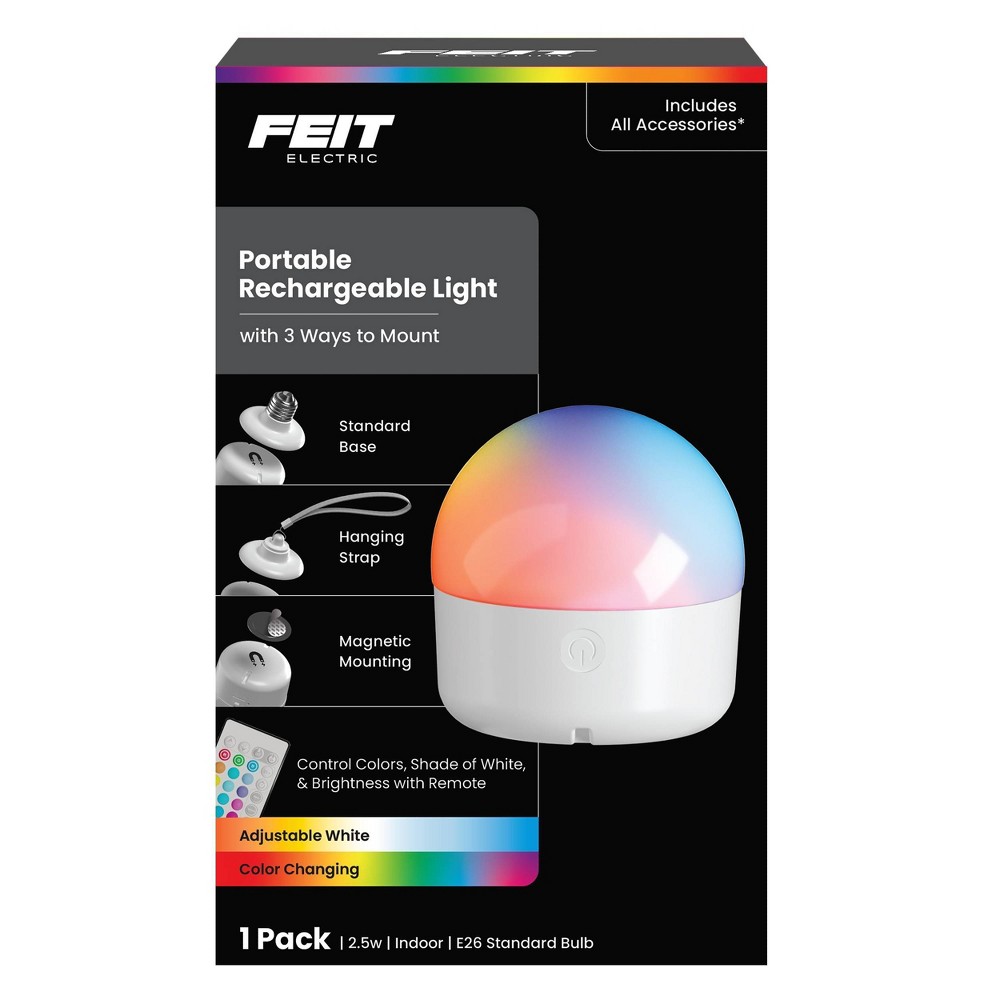 Feit Rechargeable color changing Light Bulb with Remote
