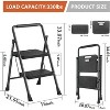 Aluminum Step Ladder Folding Ladders for Home Office with Anti-Slip Wide Pedal Lightweight Multipurpose Workbench (2S) - 2 of 4