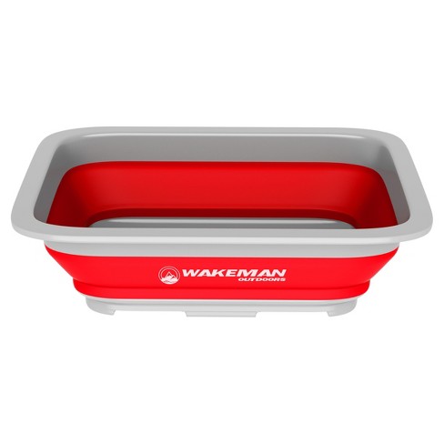 Red Plastic Tub, Perfect for Ice and Drinks, 17-Gallon Capacity