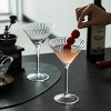 Slickblue Clear Martini Glasses with Ribbed Optic Design - 7.5 oz, Set of 4 - 3 of 4