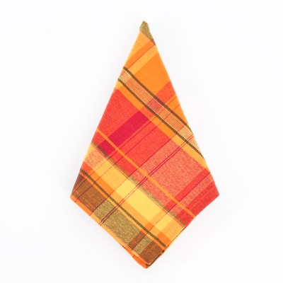 Saro Lifestyle Harvest Plaid Napkin (set of 4 pcs)