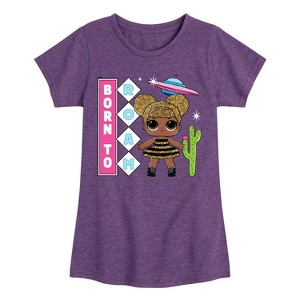 Girls' - LOL Surprise! - Queen Bee is Born to Roam Fitted Short Sleeve Graphic T-Shirt - 1 of 4