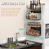 Magnetic Shelf for Fridge with Wood Lid, Fruit & Vegetable Storage Bin - 2 of 4