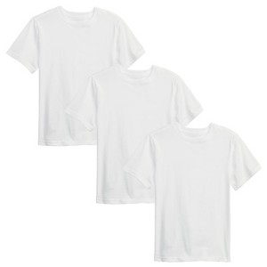 Action Thread Boy's Short Sleeve Crew Neck Premium Soft Cotton Blend T Shirt -3 Pack - 1 of 3