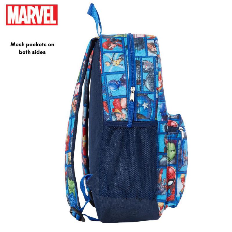 Disney Marvel Comics Avengers Iron Man, Thor, Captain Marvel, Spiderman Backpack for Kids, 16 inch, 3 of 9