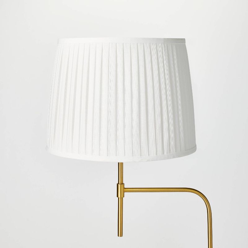 Adjustable Floor Lamp Brass Iron with Pleated Shade - Threshold&#8482; designed with Studio McGee, 5 of 9