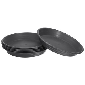 Unique Bargains Home Garden Round Plastic Plant Saucers 6 Pcs - 1 of 4
