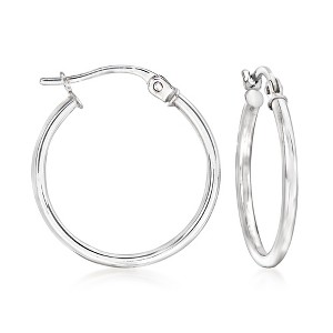 Ross-Simons 14kt White Gold Hoop Earrings - 1 of 4