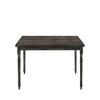 Royal Hampton Style Wooden Dining Table with Rectangular Top and Turned Legs, Gray - 4 of 4