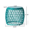 PAGED Iron Outdoor Side Table,Modern Patio End Tables for Backyard,Pool, Indoor Companion,Durable and Rustproof,Cylinder - 3 of 4