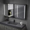 Surface Mounted Medicine Cabinet,LED Wall Hung Medicine Cabinet,Bathroom Cabinet With Mirror And Light,Medicine Cabinet With Mirror-The Pop Home - 3 of 4