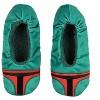 Seven Times Six Star Wars Boba Fett Slippers Embroidered Helmet Slipper Socks No-Slip Sole Green - 2 of 4
