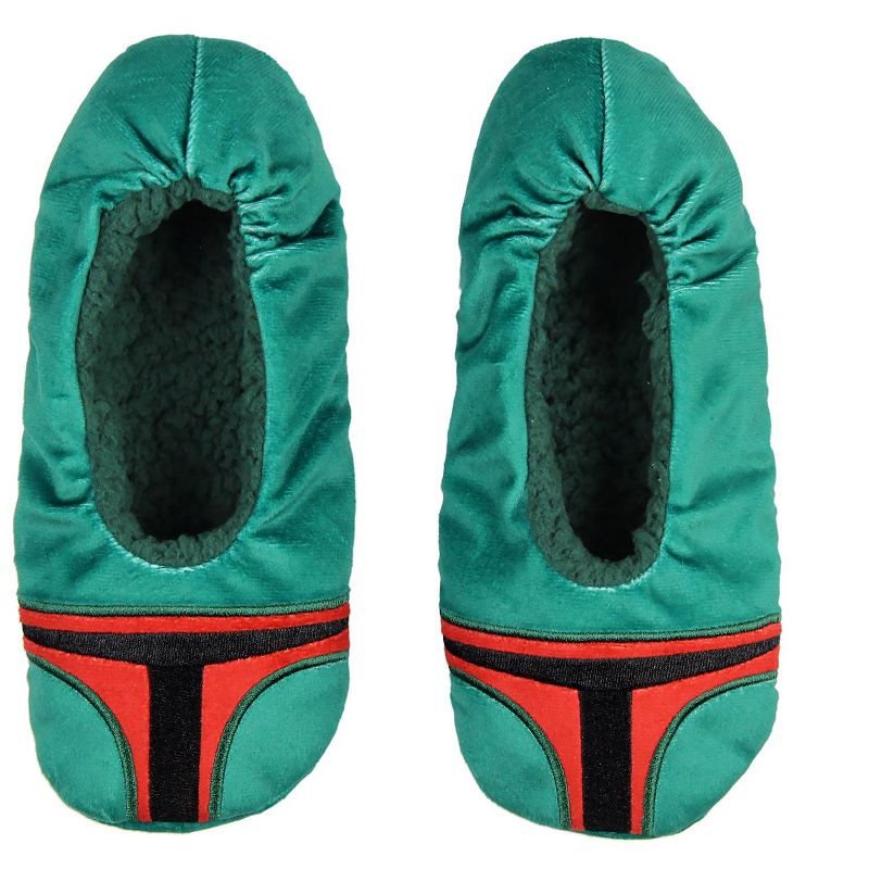 Star Wars Boba Fett Slippers Embroidered Helmet Slipper Socks No-Slip Sole, 2 of 5