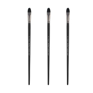 Black Swan Synthetic Red Sable Paint Brushes Filbert Sets of 2- Professional Quality Long Handle Paint Brushes in Assorted Shapes and Sizes for Oil, - 1 of 4