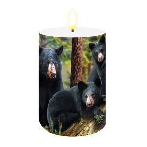 Briarwood Lane Summer Flameless Candle 6x3 Black Bear Family Flameless Candle with Timer for Summer - 1 of 4