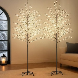 Docred LED Lighted Trees for Christmas Warm Light Metal Twinkling Tree 8 Lighting Modes Waterproof Indoor Outdoor Holiday Party Home Yard Patio Decor - 1 of 4