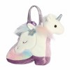 Aurora Small Rainbow Unicorn Boot Fancy Pals Fashionable Stuffed Animal Purple 7.5" - 3 of 4