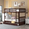 XIYUYEU Twin over Twin Bunk Bed Convertible Bed Frame with 2 Drawers, Ladder, Guardrails - 2 of 4