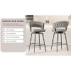 NicBex 360° Swivel Bar Stools Set of 2,Counter Height Bar Stools with Padded Backrest,Island Chairs with Metal Footrest,Bar Chairs for Home,Bars - 4 of 4