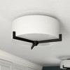 Hudson and Canal 17" Wide 2-Light Semi Flush Mount with Fabric Shade - 2 of 4