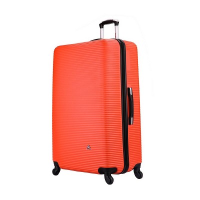 InUSA Royal Lightweight Hardside Large Checked Spinner Suitcase - Orange