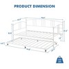 Daybed with Trundle, Metal Twin Size Day Bed, Trundle Bed Twin with Heavy Duty Steel Slats Platform for Living Room, Bedroom and Guest Room - 4 of 4