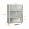 Bella Depot 23.62" Glass Doors Modern Two-door Wall Cabinetwith Featuring Two-tier Enclosed Storage - 4 of 4