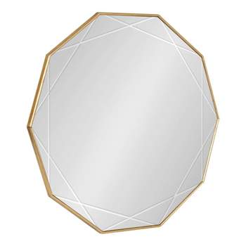 26" x 26" Deka Geometric Mirror Gold - Kate & Laurel All Things Decor