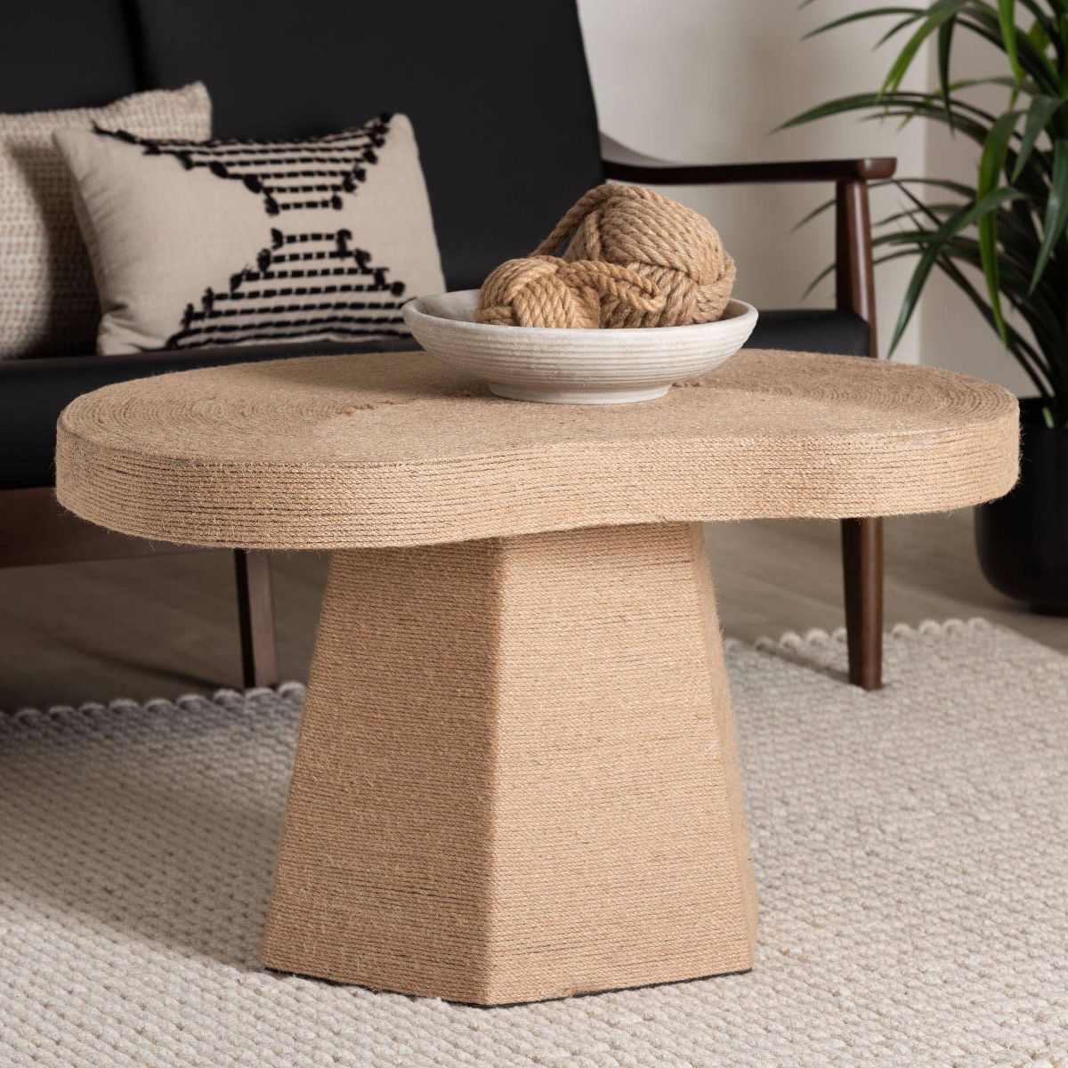 bali & pari Lenka Natural Jute Coffee Table Natural Brown - thumbnail 2