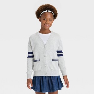 Girls' Long Sleeve Lightweight Cardigan - Cat & Jack™ - 1 of 3