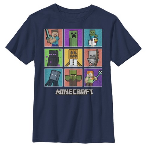 Boy's Minecraft Character Boxes T-shirt : Target