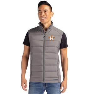 Houston Astros Cutter & Buck Evoke Hybrid Softshell Recycled Mens Full Zip Vest - 1 of 1