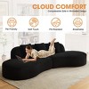 Aukfa 123" Oversized Curved Sectional Sofa - 4-Seater Cloud Couch with Corduroy Fabric, Modern Design for Living Room - 4 of 4